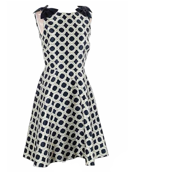 Ted Baker Blushing Rose Geo Dress in Navy Size 1 (U.S. Size 4) MSRP $365 - Picture 5 of 10